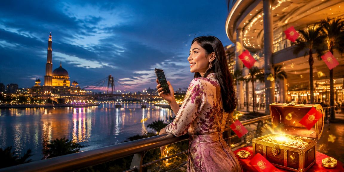 Red packet bonus in a festive casino promotion in Putrajaya